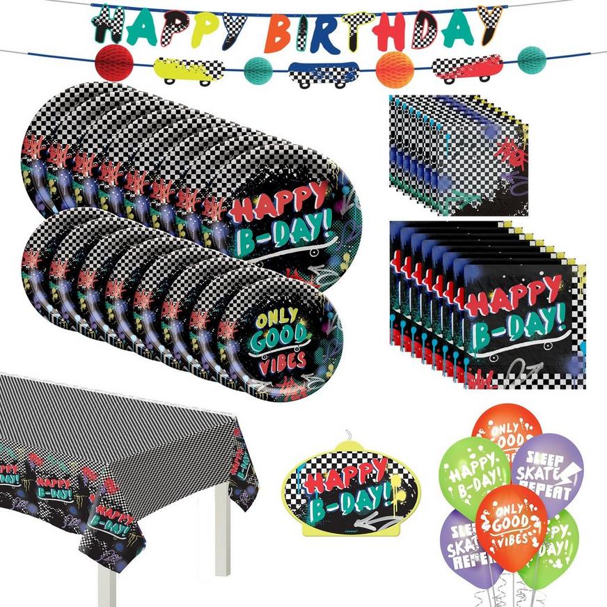 Skater Party Birthday Party Kit for 8 Guests